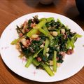 麻's cooksnap of when they made 小松菜のコンビーフ炒め.