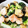 kinniko's cooksnap of when they made 鮭とさつまいものハニーマスタードマヨ炒め.