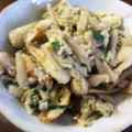 水玉クローバー's cooksnap of when they made ちくわとゴボウの卵とじ.