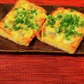 まりにゃん1225's cooksnap of when they made 栃尾揚げ　大葉しらすチーズ焼き.
