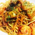 kinniko's cooksnap of when they made シーフードミックスで簡単ペスカトーレ.