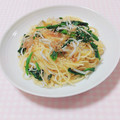 まあまま☆0403's cooksnap of when they made しらすとほうれん草の和風スパゲティー♪.