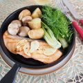 バカリャウ's cooksnap of when they made 鮭のガーリック焼き☆フェンネル添え.