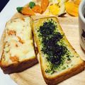 choco831's cooksnap of when they made ポテチ風？青海苔トースト.