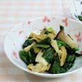 umemodoki's cooksnap of when they made 小松菜と油揚げチャチャっと煮浸し.