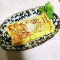 三つ葉つくし's cooksnap of when they made 玉葱をのせた油揚げ.