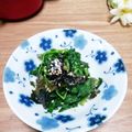 クックI7I5L1☆'s cooksnap of when they made 三つ葉のナムル♪韓国海苔をかけて.