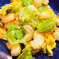MizuhoBank's cooksnap of when they made 海老と卵とキャベツ炒め.