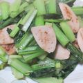 ソラねこ22's cooksnap of when they made 超簡単！小松菜と魚肉ソーセージの炒め物.
