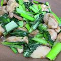1065386's cooksnap of when they made 小松菜と鶏もも肉のシャンタン炒め.