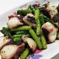 はっぴぃきっちん's cooksnap of when they made タコとアスパラのガーリック炒め☆.