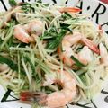 みっくママ's cooksnap of when they made ◇海老と水菜で和風パスタ♪(^-^)◇.