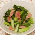 youtapapa's cooksnap of when they made 小松菜のベーコン炒め　＊ほうれん草でも.