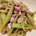 ☆mamingo☆'s cooksnap of when they made 季節のお惣菜♪フキと豚コマ肉の炒め煮❀.