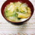ふうはっちゃん's cooksnap of when they made ＊水菜と油揚げの味噌汁＊.