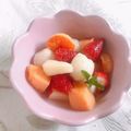 yesmama's cooksnap of when they made ♪つるんと美味しい～フルーツ白玉♪.