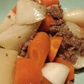 料理スキになってきた's cooksnap of when they made 大根、人参、挽き肉の煮物.