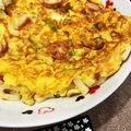 my7033's cooksnap of when they made 超簡単　うどんねぎ玉子でお好み焼き風.