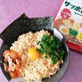 ちかぱる's cooksnap of when they made かまたまサッポロ一番　韓国風ごまキムチ.