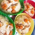 おかてくJr's cooksnap of when they made 離乳食後期☆さつまいも蒸しパン(米粉).