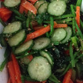 なつはなみ's cooksnap of when they made □■きゅうりとほうれん草のゴマ和え■□.