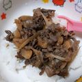 naonao_ka's cooksnap of when they made 牛肉・ごぼう・玉葱のしぐれ煮.