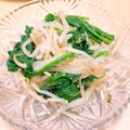ステルトミチル's cooksnap of when they made モヤシとほうれん草のピリ辛ナムル.