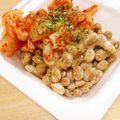hitomi♪＊'s cooksnap of when they made 青のりキムチ納豆(･ω･)☆.