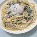 OrulerO's cooksnap of when they made 簡単☆お店のカルボナーラパスタ.