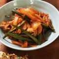 低カロ探検隊's cooksnap of when they made 夏バテ知らずニンニクの芽と豚キムチ炒め.