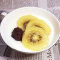 horseland's cooksnap of when they made ヨーグルトにあんことキウイフルーツ.