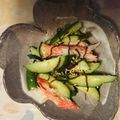 yobibaa's cooksnap of when they made カニカマとキュウリの塩昆布和え.