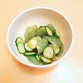 ★ぴよぴよ501★'s cooksnap of when they made 刺身こんにゃくときゅうりの酢味噌和え.