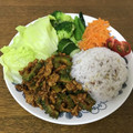 梨吉くん's cooksnap of when they made カフェ風♪ゴーヤのカレー炒めプレート♪.