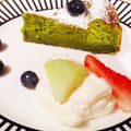 Cherishy's cooksnap of when they made ホワイトチョコと抹茶♡ガトーショコラ.
