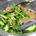 まゆみきママ's cooksnap of when they made ツナとわさび菜の中華風サラダ.