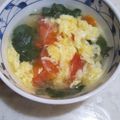 あるまじーろ♪'s cooksnap of when they made ほうれん草とトマトのかき玉スープ.
