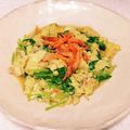 桜月❀咲良mommy's cooksnap of when they made 三つ葉と桜えびの卵とじ.