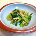 モミ太くん's cooksnap of when they made 旦那レシピ③小松菜と干し海老の炒めもの.
