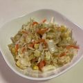 papikun's cooksnap of when they made 白菜、ツナ、コーンのマヨ麺つゆ和え.