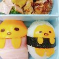 シマリスほっぺ's cooksnap of when they made 薄焼き卵で！キャラ弁「ぐでたま」おにぎり.