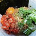 はるこよ's cooksnap of when they made かまたまサッポロ一番　韓国風ごまキムチ.