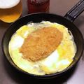 居酒屋まるみ's cooksnap of when they made クイック♫コロッケの卵とじ♥丼ぶり.