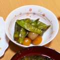 ねばねば星人's cooksnap of when they made 私流きぬさやとこんにゃくのきんぴら.