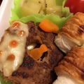 yuko16's cooksnap of when they made ハンバーグdeドーナツ＊キャラ弁おかず.