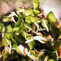 ｍｉｗａ☆ｆ's cooksnap of when they made お手軽&簡単☆きゅうりとワカメの酢の物.