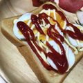 ☆sinnkuro★'s cooksnap of when they made オープンサンド☆ケチャマヨゆで卵☆.