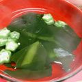 みっくママ's cooksnap of when they made 白だしでわかめオクラスープ.