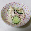 クックG623X5☆'s cooksnap of when they made 紫玉葱とササミのマヨポン和え.