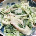 ♡halu♡'s cooksnap of when they made ♪水菜とちくわの明太マヨ味サラダ♪.